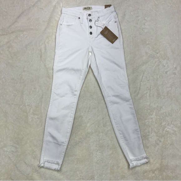 White Jeans Madewell High Rise Button Fly NEW Madewell Women's 10